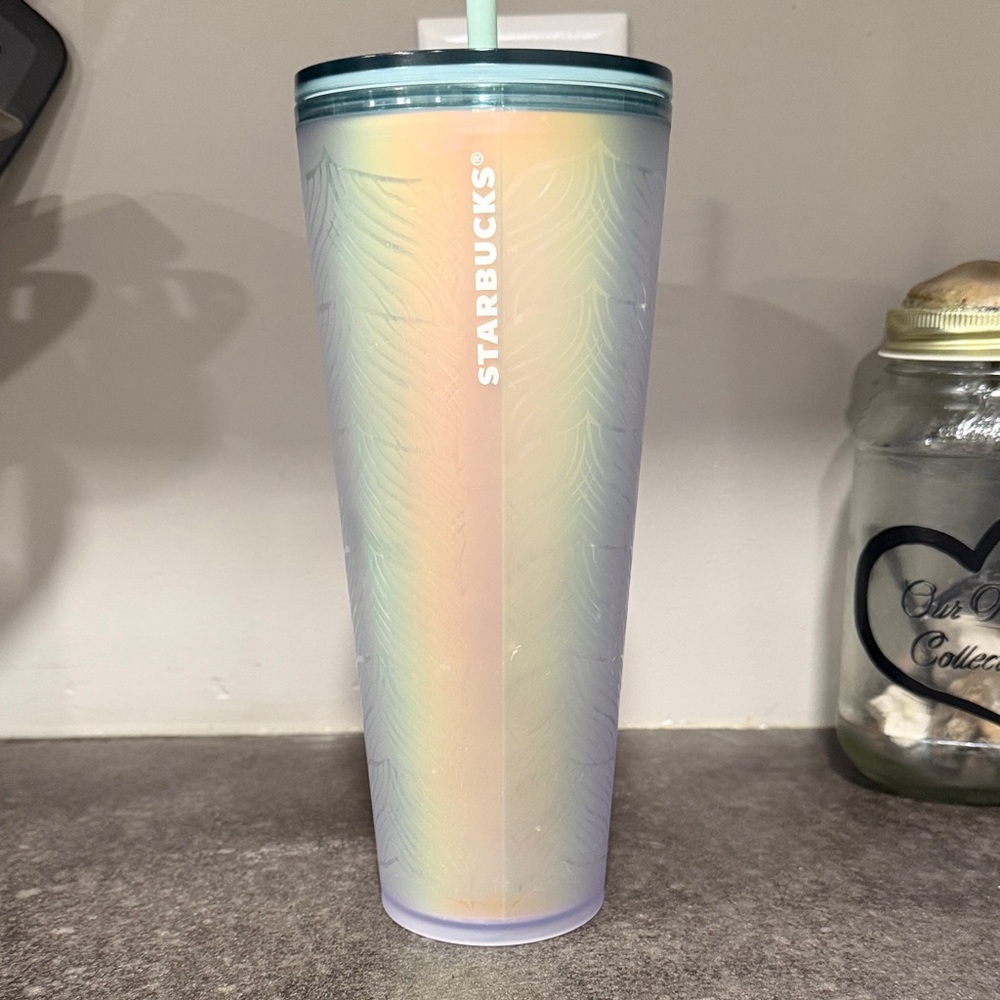 Starbucks Pastel Rainbow Tumbler with Straw